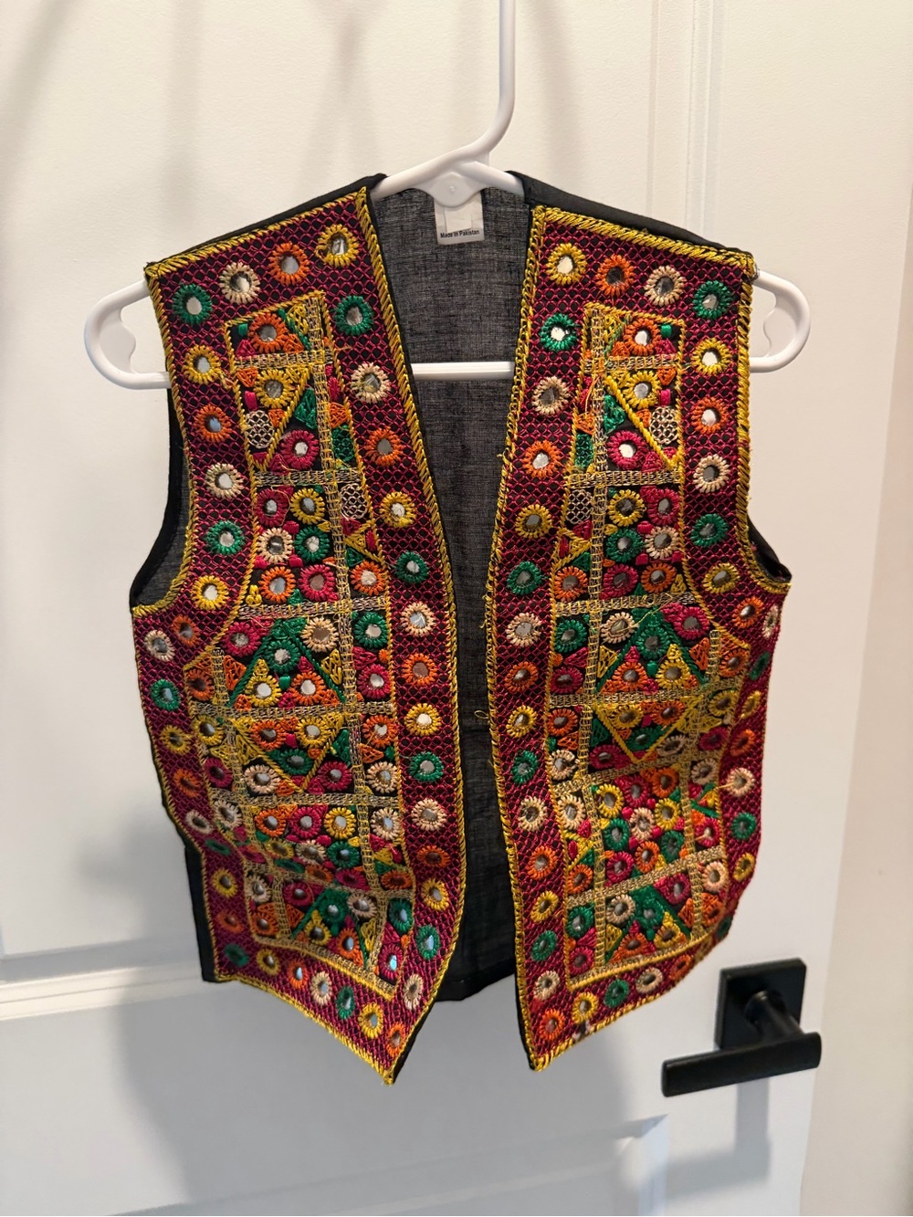 Pakistani glass mirror work Koti Vest Toddler Medium Size (4-5 years)